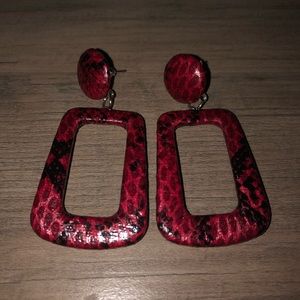 snakeskin earrings